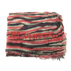 Louis Vuitton Scarf All Over Print Logo Fringe Pink Black — view 2