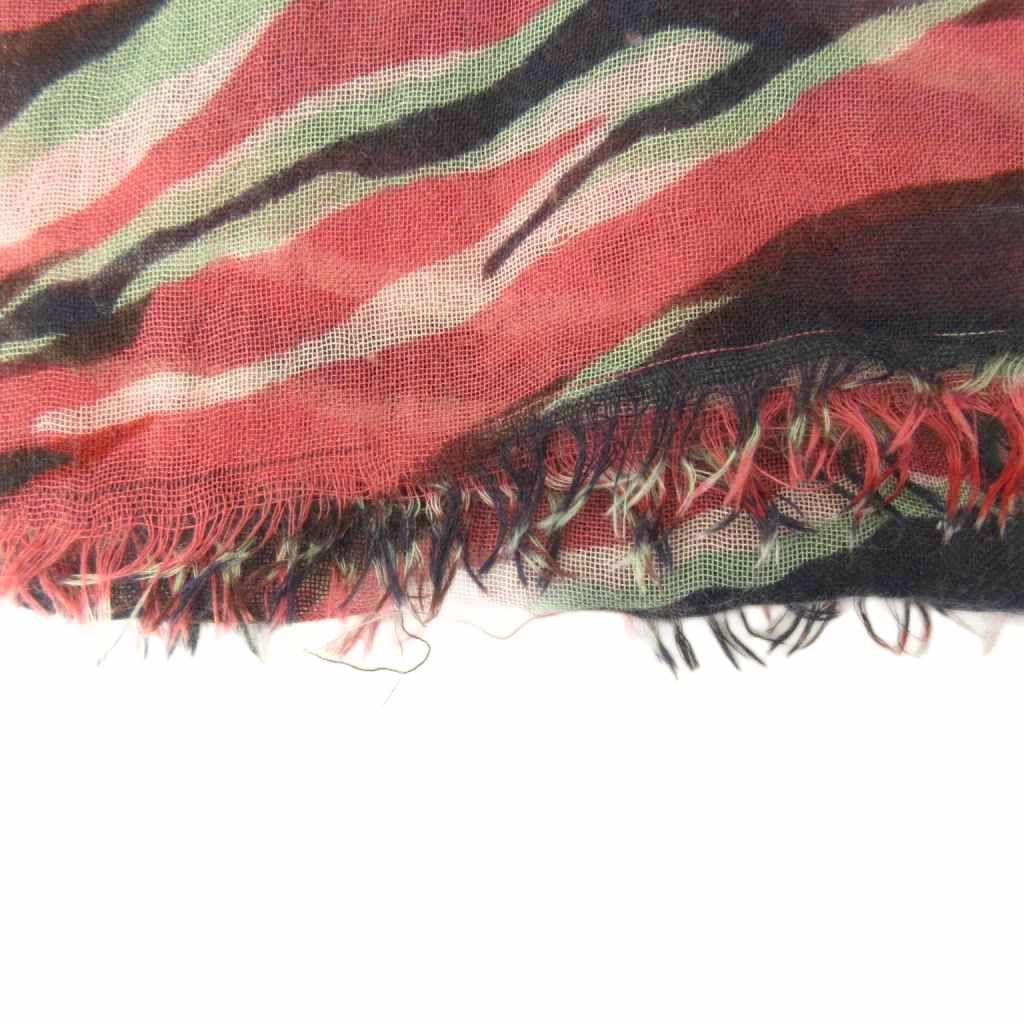 Louis Vuitton Scarf All Over Print Logo Fringe Pink Black — view 8