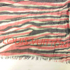 Louis Vuitton Scarf All Over Print Logo Fringe Pink Black — view 4