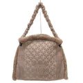 Chanel CC Logo Stitch Shearling Handbag Chain Shoulder Fleece Choco Bar