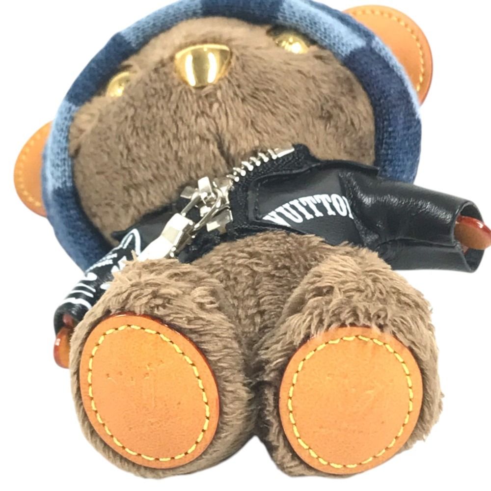Louis Vuitton Bag Charm LV Bear Fur Black Keychain — view 4