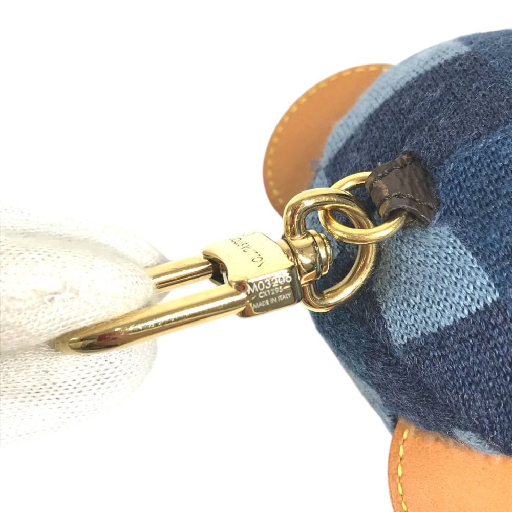 Louis Vuitton Bag Charm LV Bear Fur Black Keychain — view 7