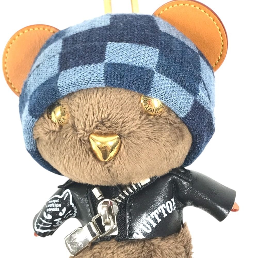 Louis Vuitton Bag Charm LV Bear Fur Black Keychain — view 5