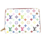 Louis Vuitton Bifold Wallet Portefeuille Lou Monogram Multicolor Canvas White