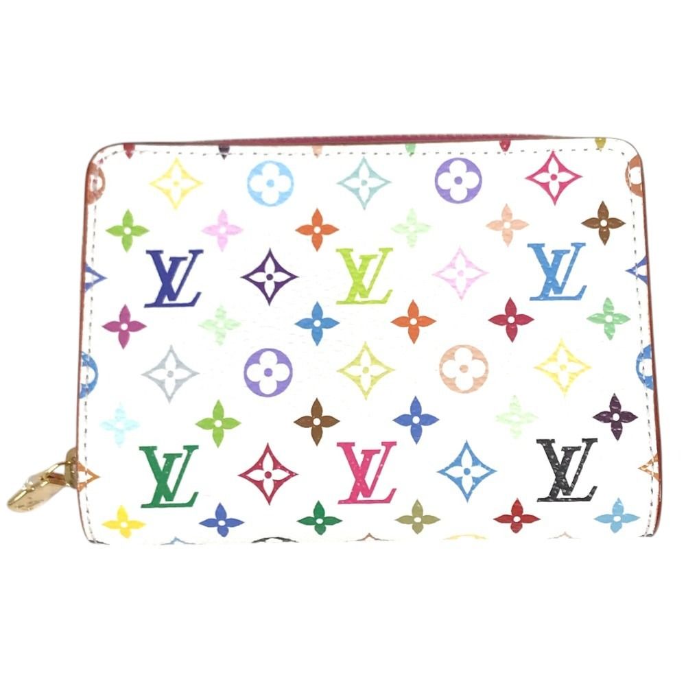 Louis Vuitton Bifold Wallet Portefeuille Lou Monogram Multicolor Canvas White