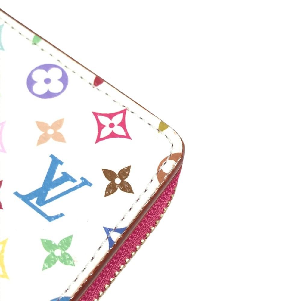 Louis Vuitton Bifold Wallet Portefeuille Lou Monogram Multicolor Canvas White — view 7