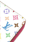 Louis Vuitton Bifold Wallet Portefeuille Lou Monogram Multicolor Canvas White — view 7