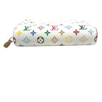 Louis Vuitton Bifold Wallet Portefeuille Lou Monogram Multicolor Canvas White — view 5