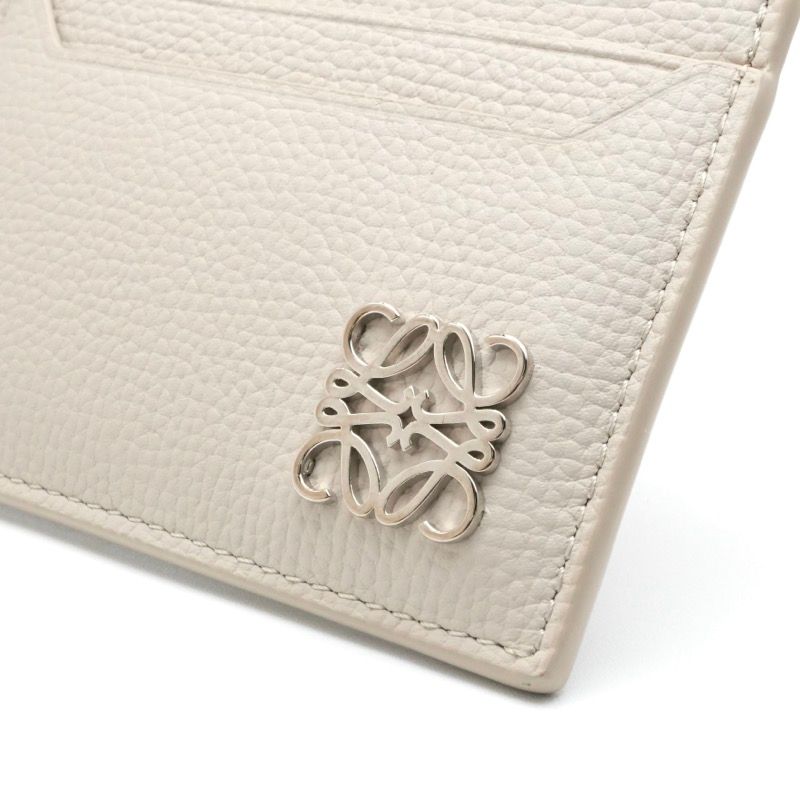 Loewe Card Case Beige Silver Anagram Logo — view 4