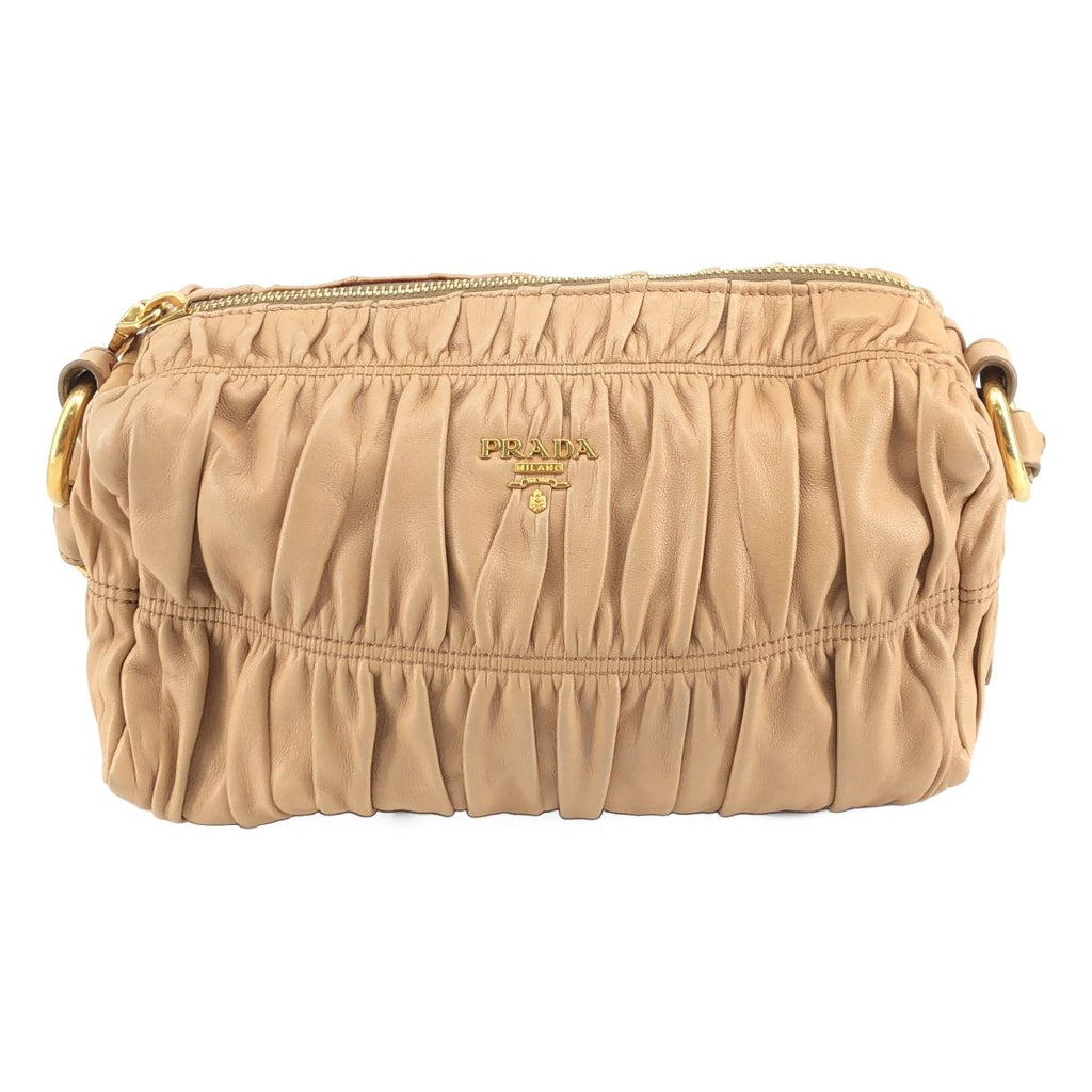 Prada Nappa Gaufre Chain Shoulder Bag Beige — view 3