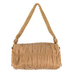 Prada Nappa Gaufre Chain Shoulder Bag Beige