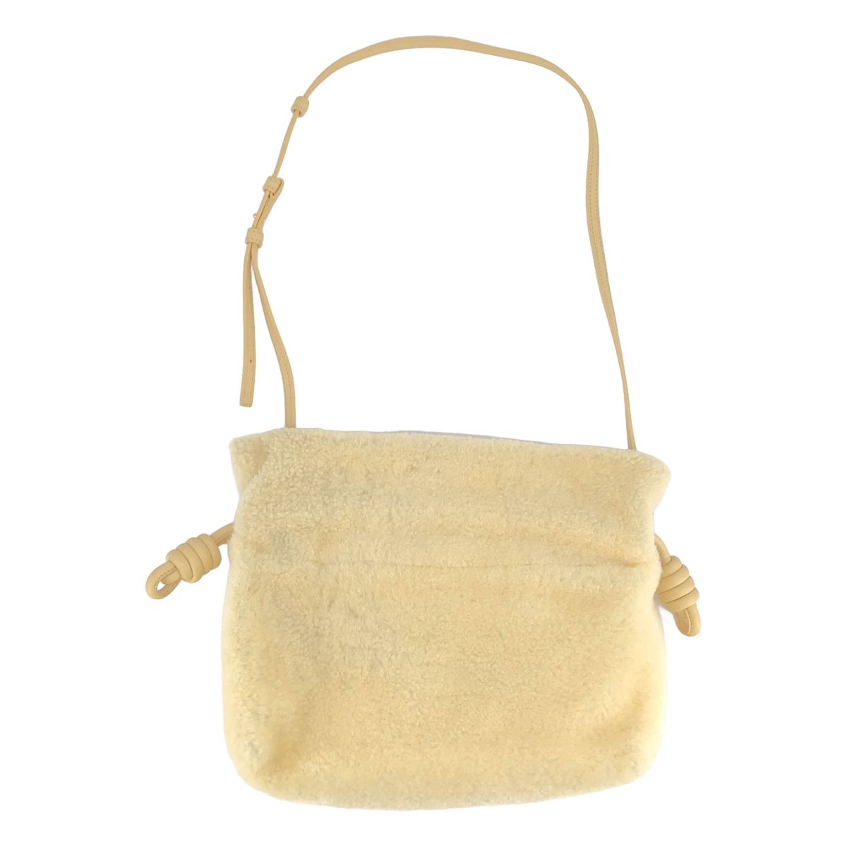 Loewe Flamenco Clutch Shearling Beige — view 2