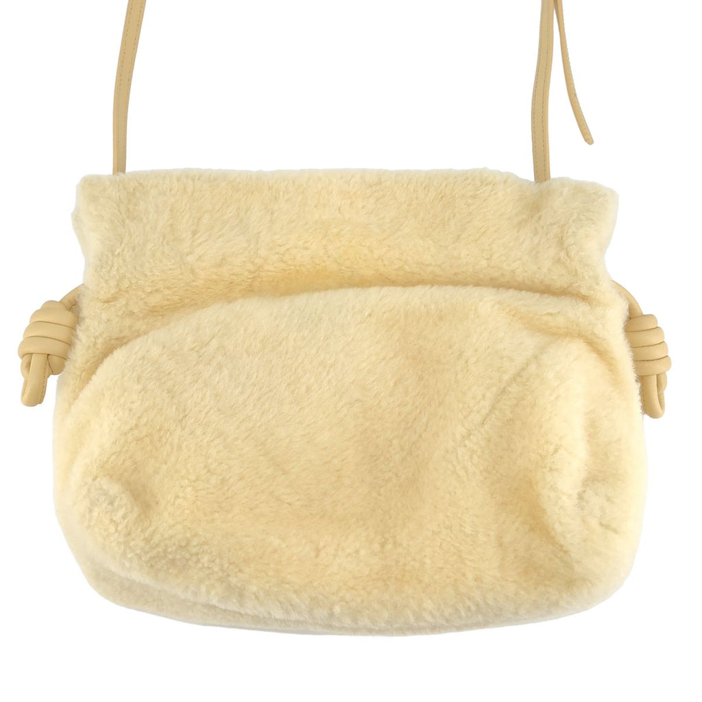 Loewe Flamenco Clutch Shearling Beige — view 4