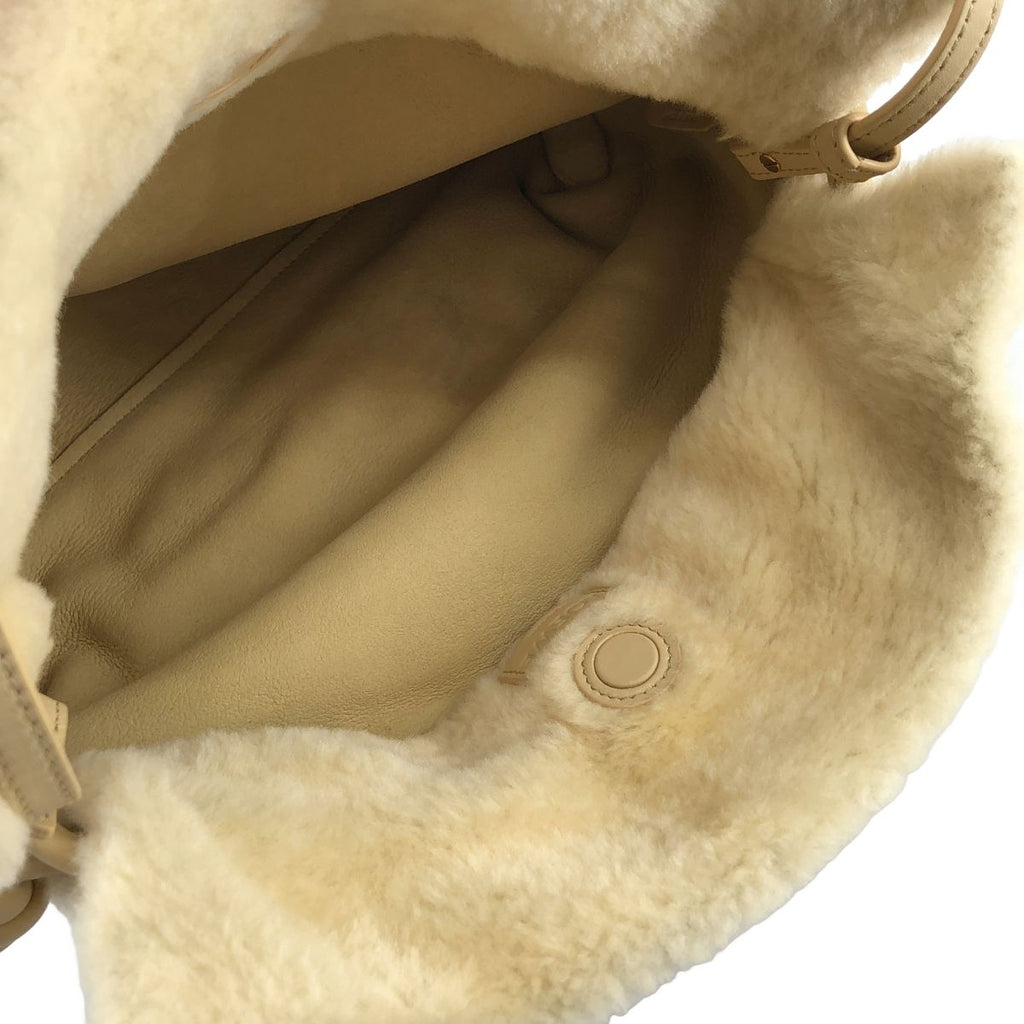 Loewe Flamenco Clutch Shearling Beige — view 5