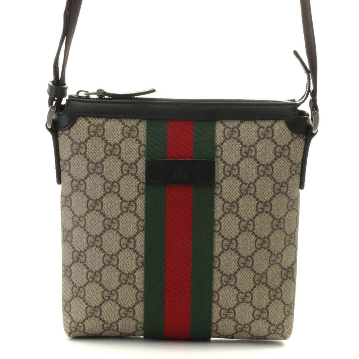 Gucci Sherry Line GG Supreme Shoulder Bag Beige Brown