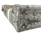Dior Lady D-lite Medium Toile de Jouy 2-Way Handbag Blue Gray — view 6
