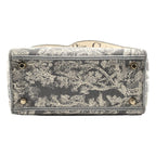 Dior Lady D-lite Medium Toile de Jouy 2-Way Handbag Blue Gray — view 5