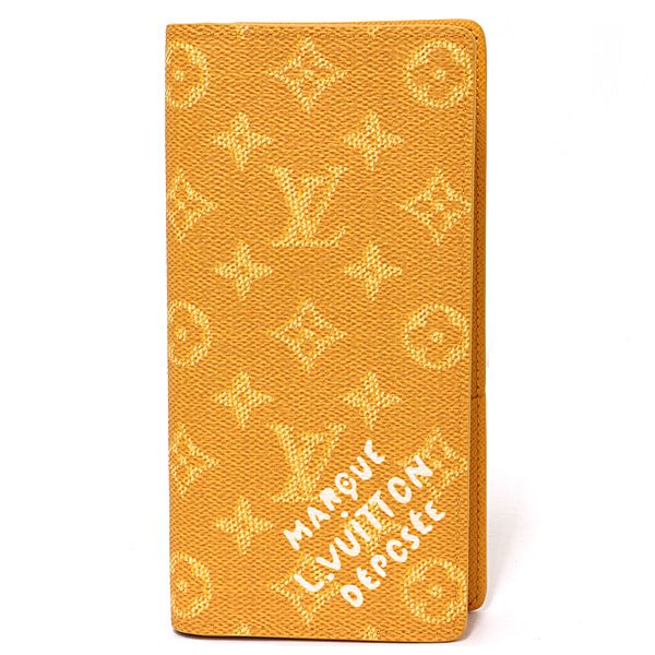 Louis Vuitton Portefeuille Brazza NM Wallet Monogram Heritage Canvas Yellow