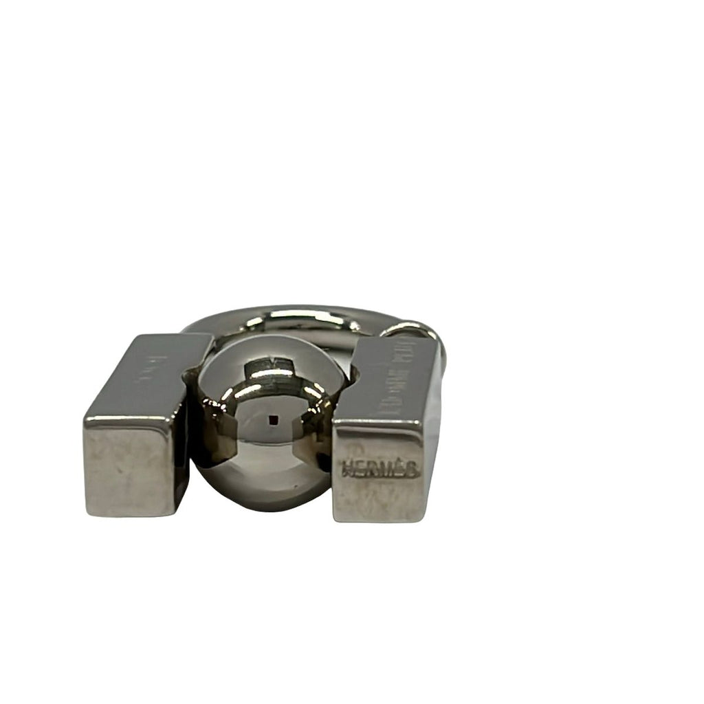 Hermes Key Holder Embellir la Terre Silver Keychain — view 3