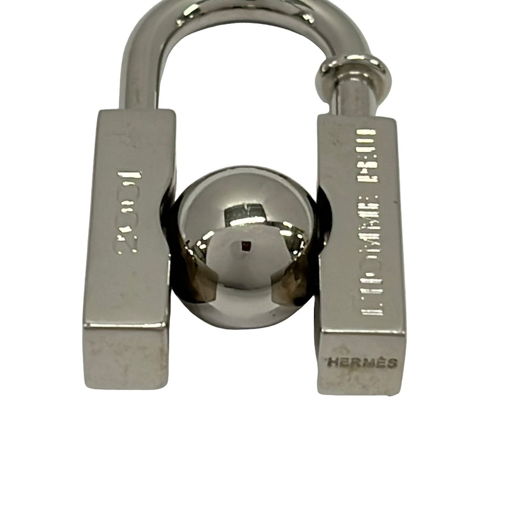 Hermes Key Holder Embellir la Terre Silver Keychain — view 4
