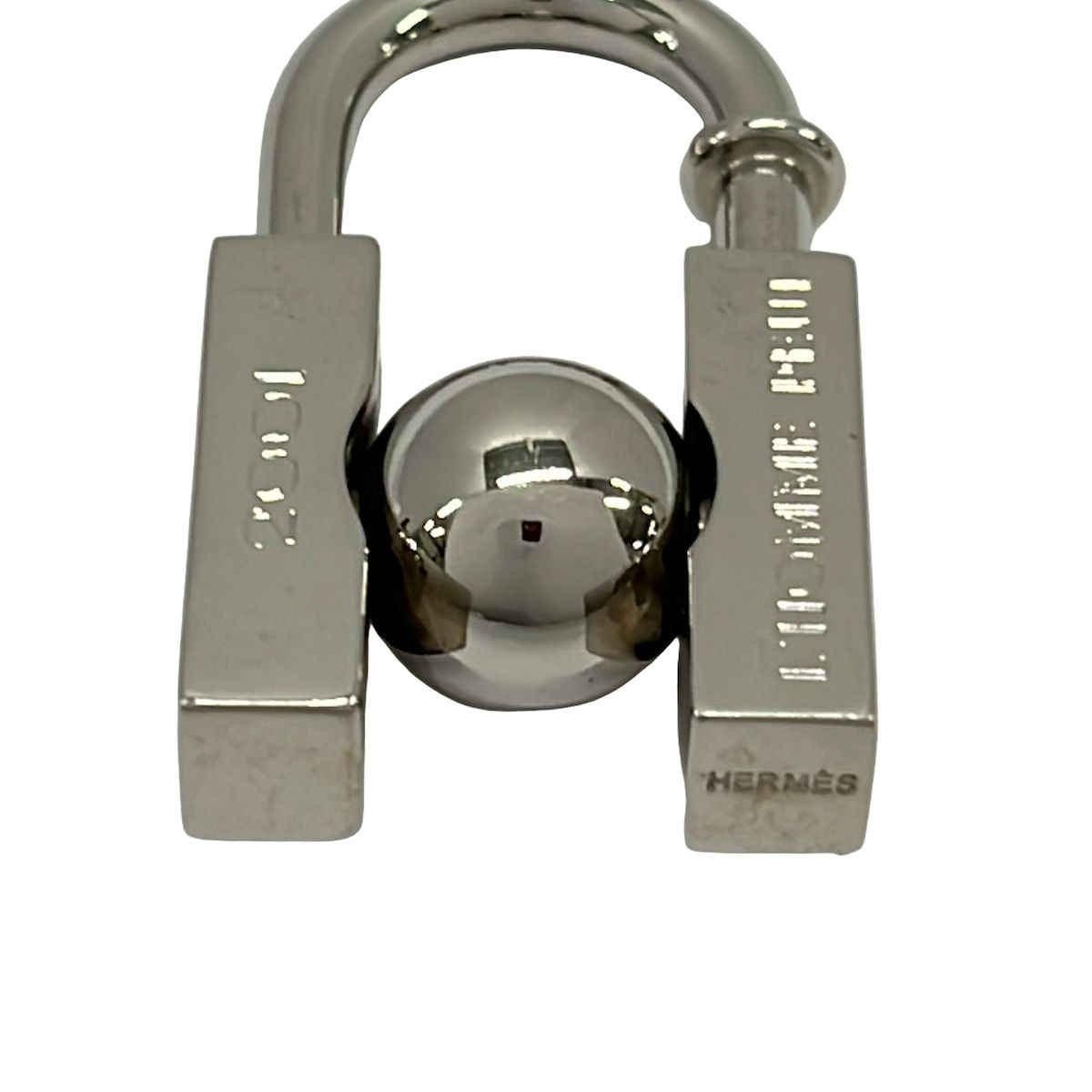 Hermes Key Holder Embellir la Terre Silver Keychain — view 4