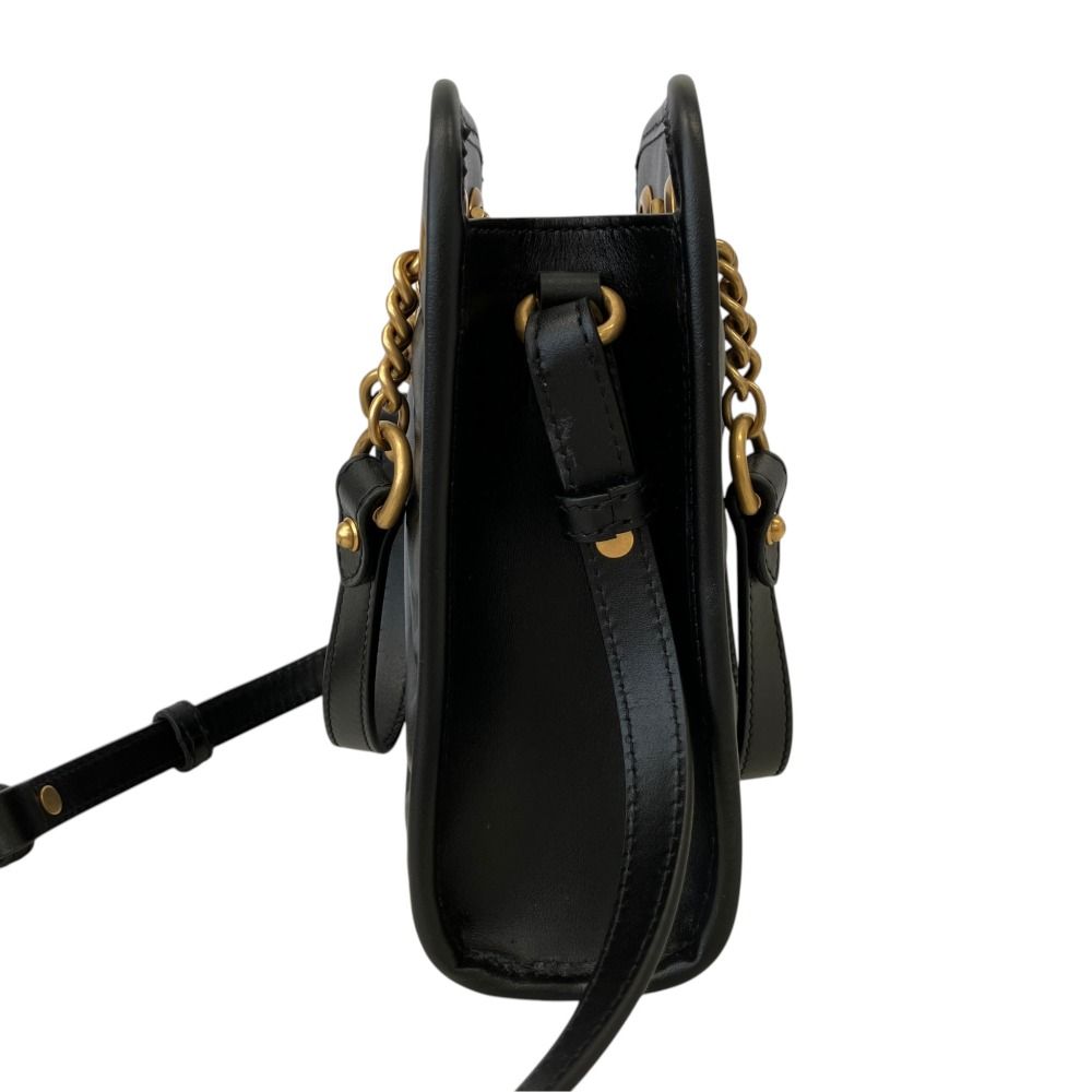 Gucci GG Marmont Quilted Leather Shoulder Bag Black — view 2