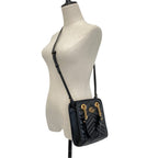 Gucci GG Marmont Quilted Leather Shoulder Bag Black — view 7