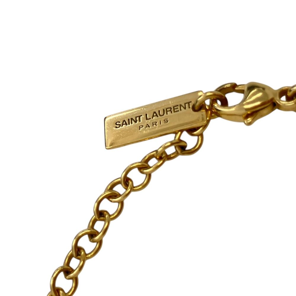 Saint Laurent Paris Cassandra Logo Bracelet Gold Plated Colored — view 2