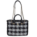 Chanel Coco Neige Collection Tweed Quilted Tote Black