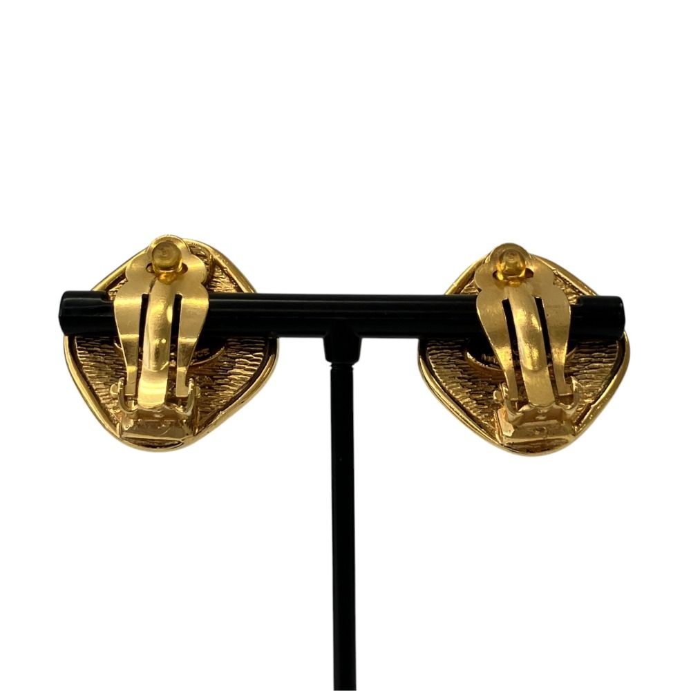 Chanel Cambon Plate Earrings Gold Colored — view 7