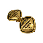 Chanel Cambon Plate Earrings Gold Colored — view 3
