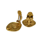Chanel Cambon Plate Earrings Gold Colored — view 5