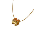 Hermes Cage D'h Cube Necklace Orange