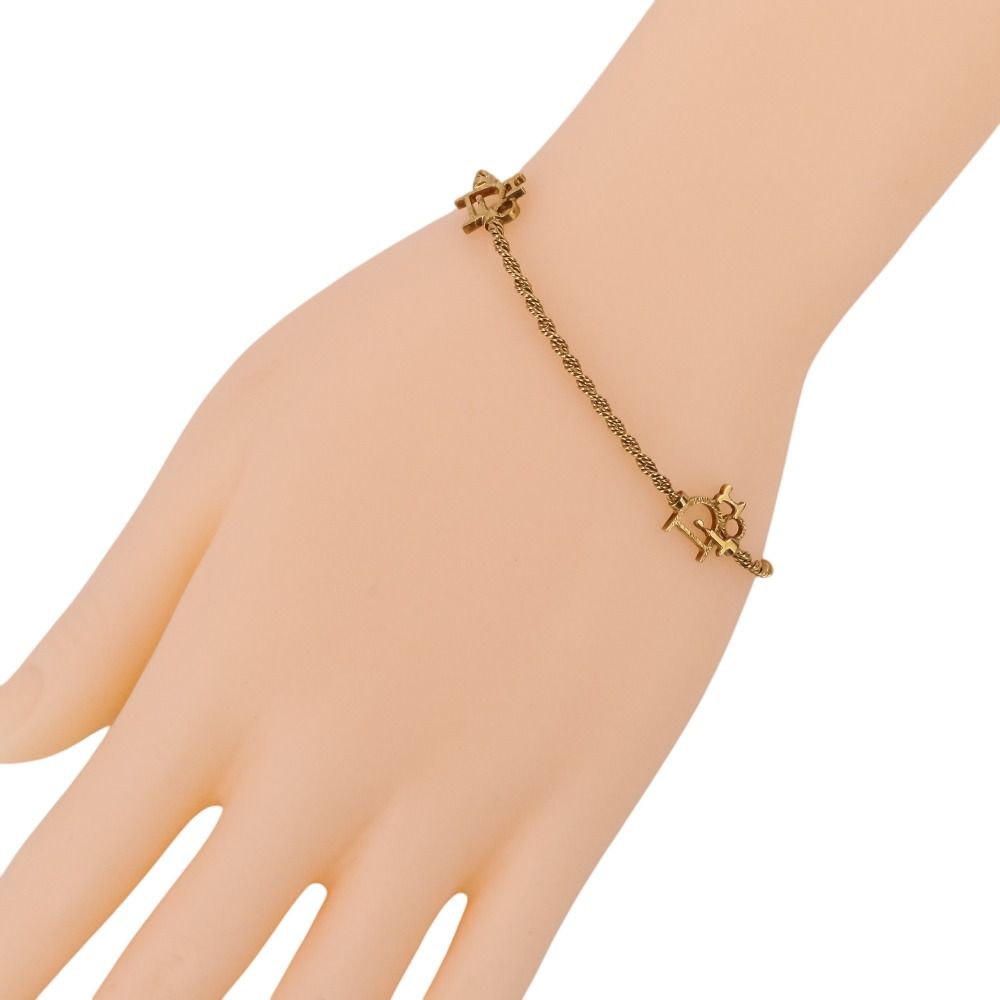 Dior 750 Twist Chain Logo Bracelet Yellow Gold — view 2