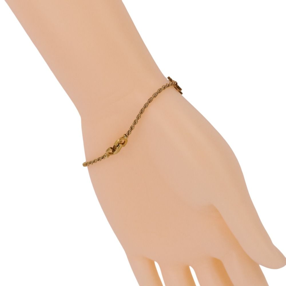 Dior 750 Twist Chain Logo Bracelet Yellow Gold — view 3
