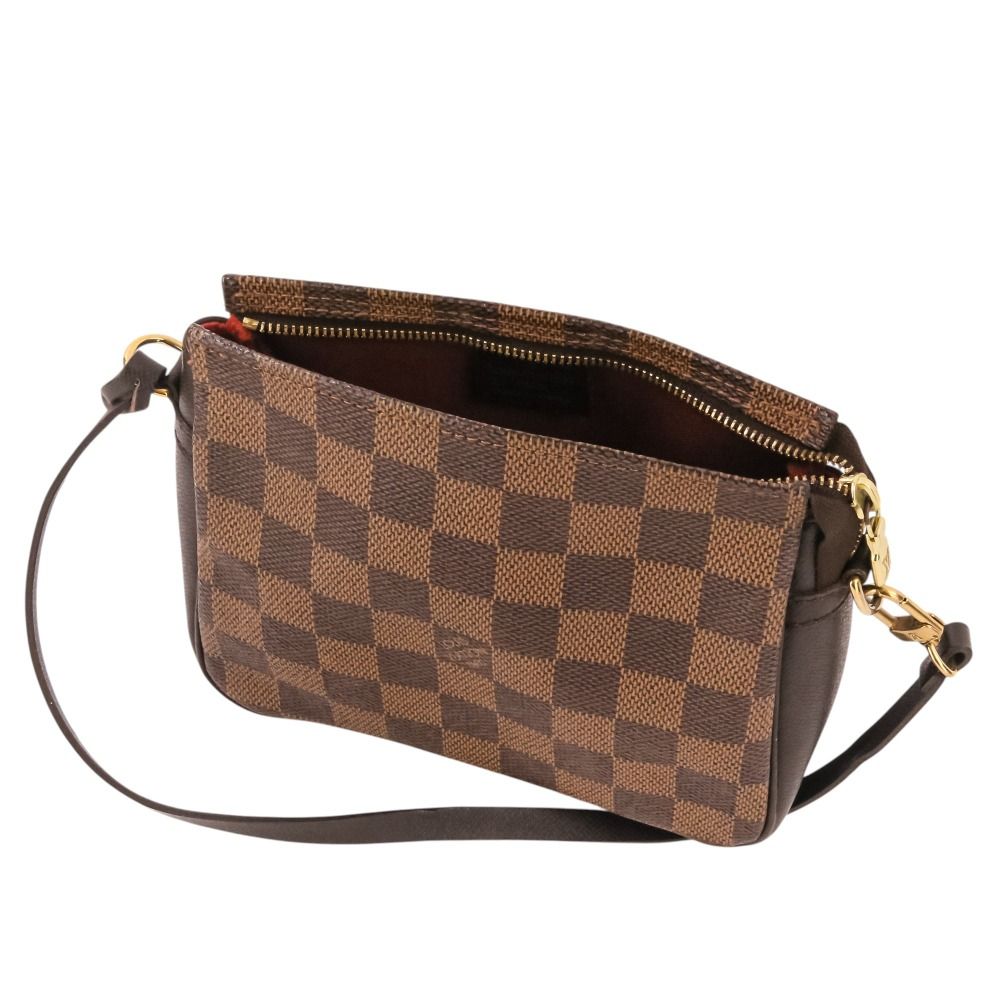 Louis Vuitton Trousse Makeup Damier Pochette Pouch Ebene Brown — view 8