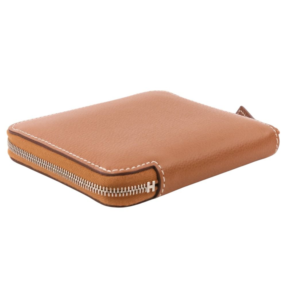 Hermes Azap Compact Silk'in Evercolor Wallet Gold — view 4