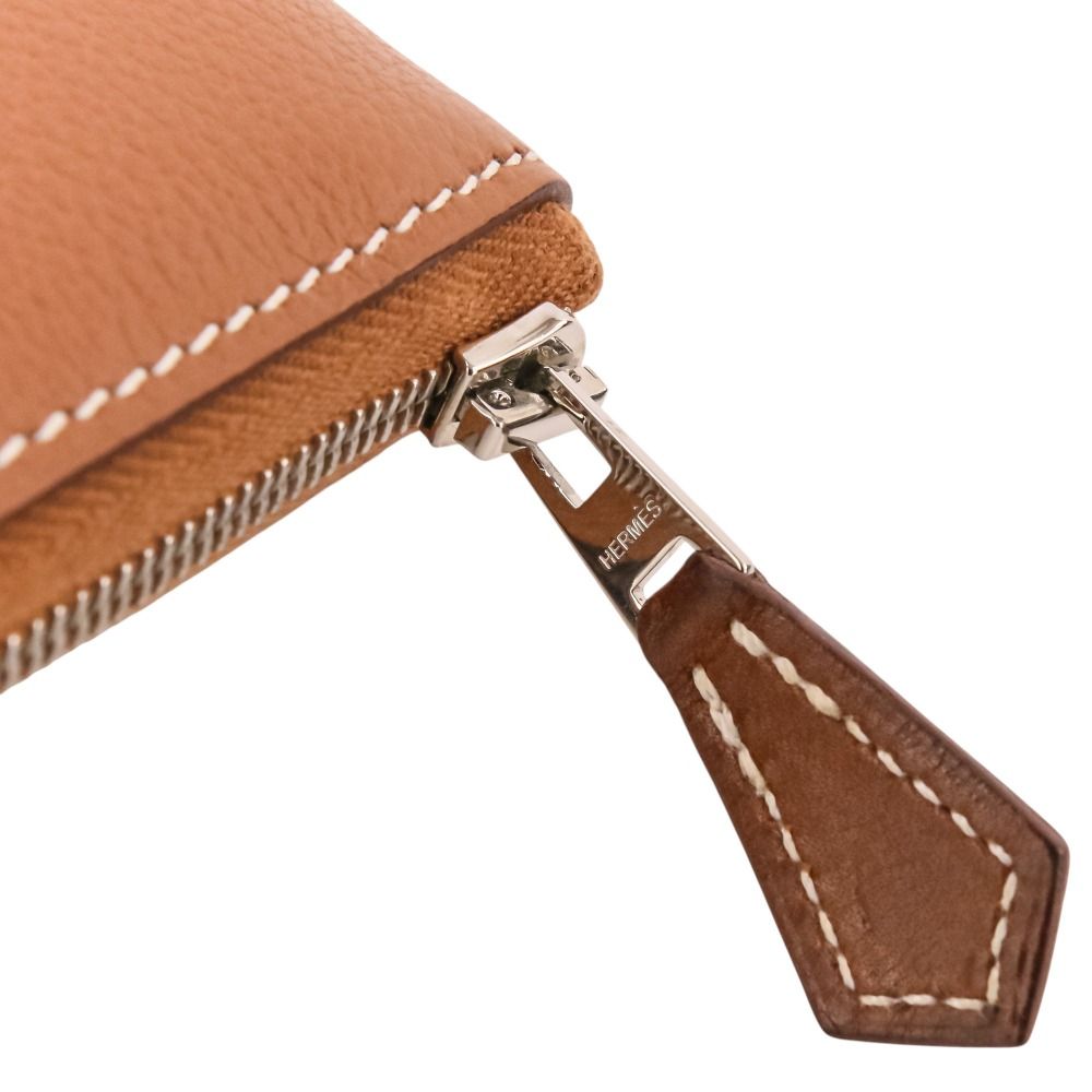 Hermes Azap Compact Silk'in Evercolor Wallet Gold — view 5