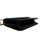 Chanel Quilted Lambskin Single Flap Chain Shoulder Bag Black — view 4