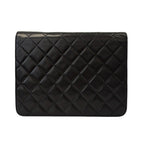 Chanel Quilted Lambskin Single Flap Chain Shoulder Bag Black — view 3