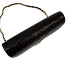 Chanel Quilted Lambskin Single Flap Chain Shoulder Bag Black — view 5