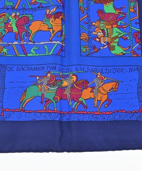 Hermes Bandana Scarf Blue — view 5