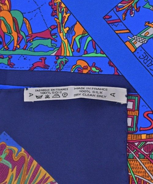 Hermes Bandana Scarf Blue — view 7