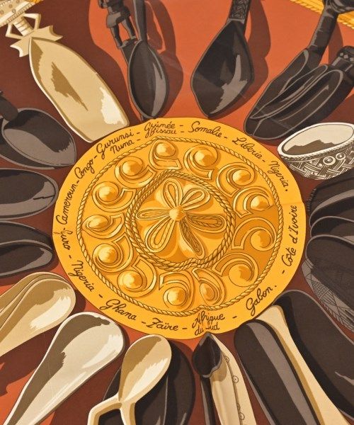 Hermes Bandana Scarf Brown — view 2