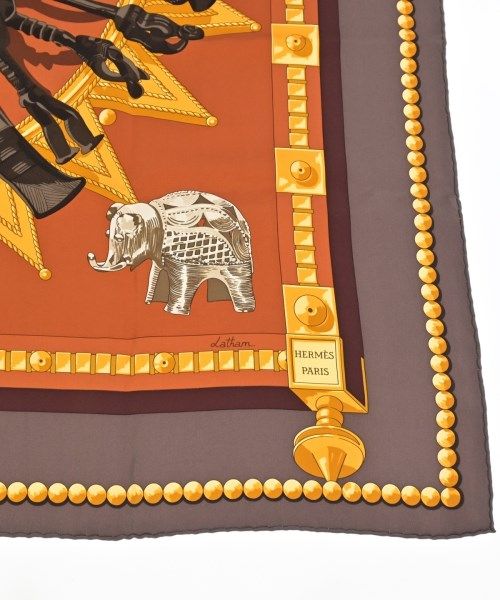 Hermes Bandana Scarf Brown — view 3