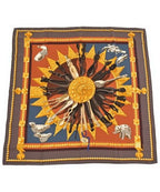 Hermes Bandana Scarf Brown