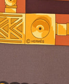 Hermes Bandana Scarf Brown — view 4