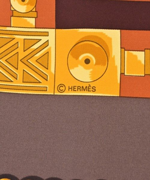 Hermes Bandana Scarf Brown — view 4