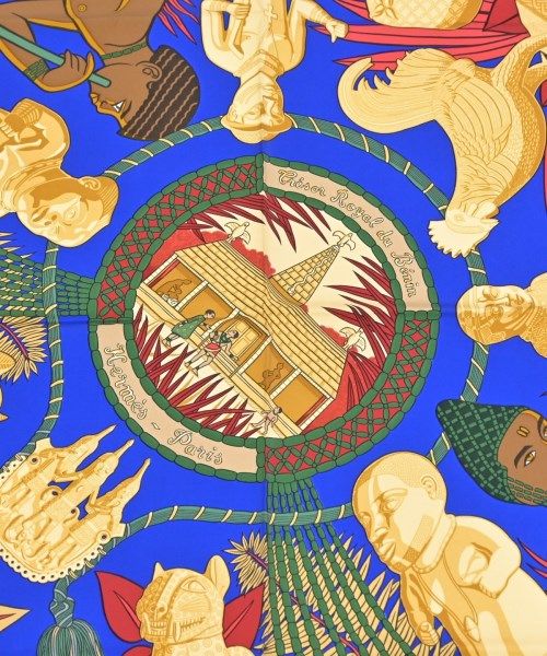 Hermes Bandana Scarf Blue — view 2