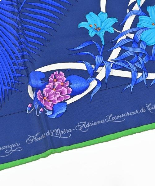 Hermes Bandana Scarf Navy — view 4
